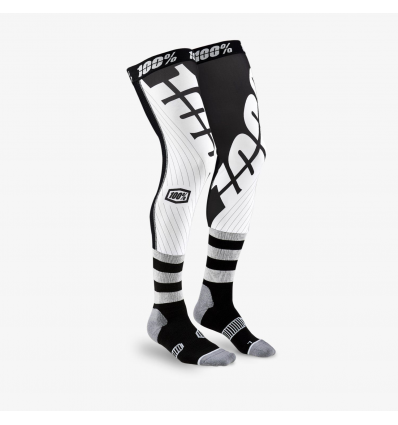 REV Knee Brace Performance Moto Black/White Socks