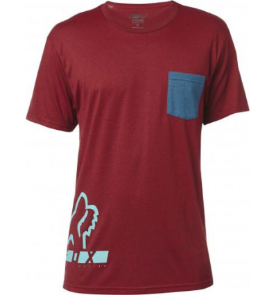 DISPLACED SS TEE HEATHER RED