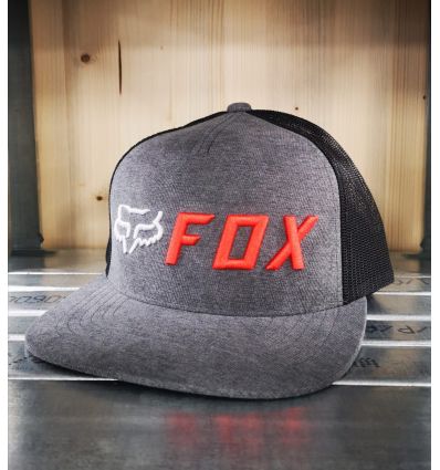 FOX APEX SNAPBACK HAT [GRY/ORG]