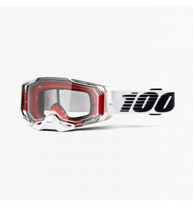 OCHELARI 100% ARMEGA Goggle WAR Red - HiPER Silver Mirror Lens