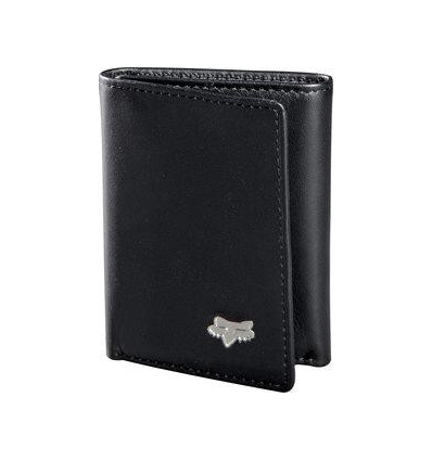 Leather Trifold Wallet [Black]