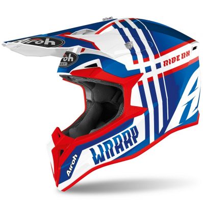 AIROH WRAAP YOUTH BROKEN BLUE/RED G
