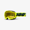 OCHELARI 100% ACCURI 2 Snowmobile Fluo Yellow - Yellow Vented Dual Lens