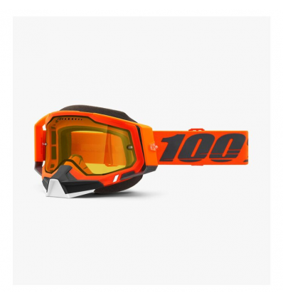 OCHELARI 100% ACCURI 2 Snowmobile Neon Orange - Yellow Vented Dual Lens