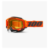 OCHELARI 100% ACCURI 2 Snowmobile Neon Orange - Yellow Vented Dual Lens