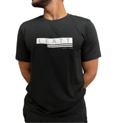 T-Shirt Leatt Black/White Logo