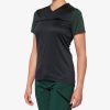 RIDECAMP Womens Short Sleeve Jersey Charcoal/Forest Green