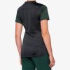 RIDECAMP Womens Short Sleeve Jersey Charcoal/Forest Green