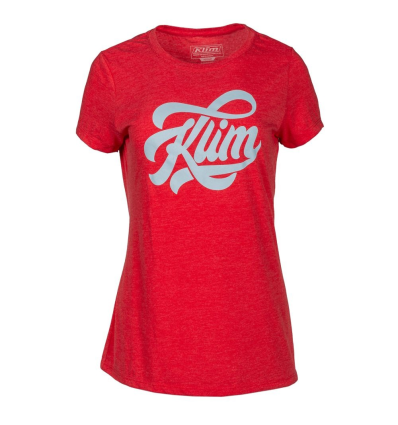 Klim Tricou Dama Script SS T Classic Red/Crystal Blue 23