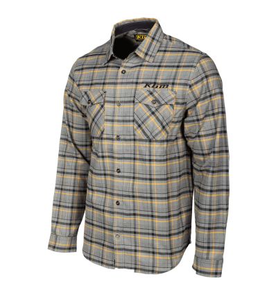 Highland Flannel Shirt Monument Gray - Vibrant Yellow